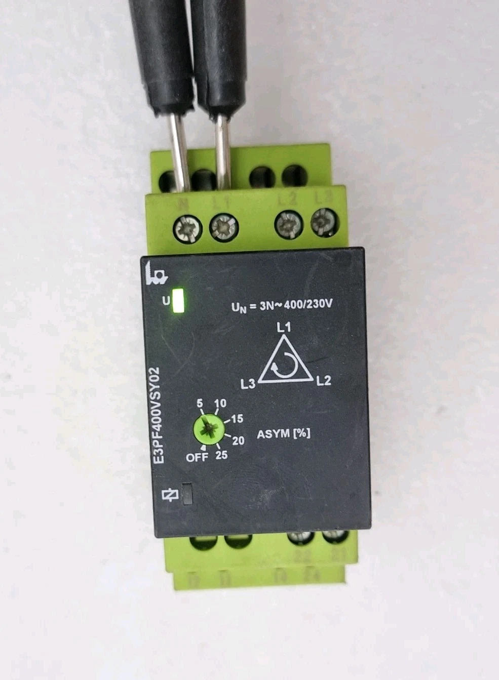 TELE E3PF400VSY02 PHASE SQUENCE, PHASE FAILURE RELAY E3PF400VSY02 (USED)